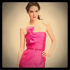 NWT $398 KATE SPADE ♠️ Pink Contessa strapless Pencil Dress ‎ NO BELT size 2 S